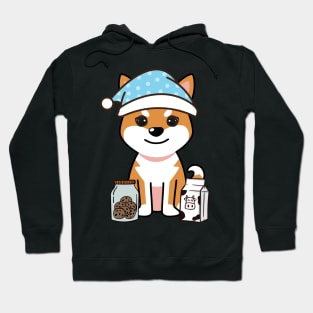 Cute orange dog is having a midnight snack Hoodie